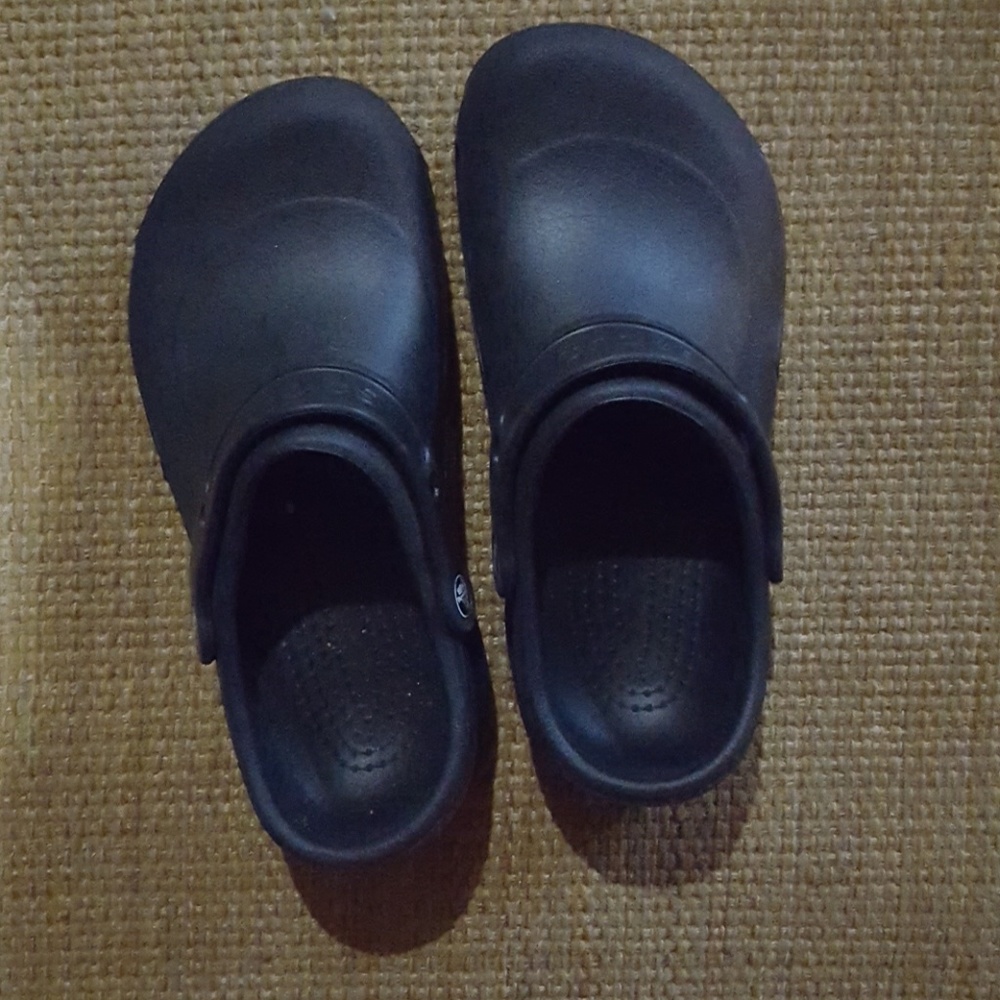 Black slip on crocs